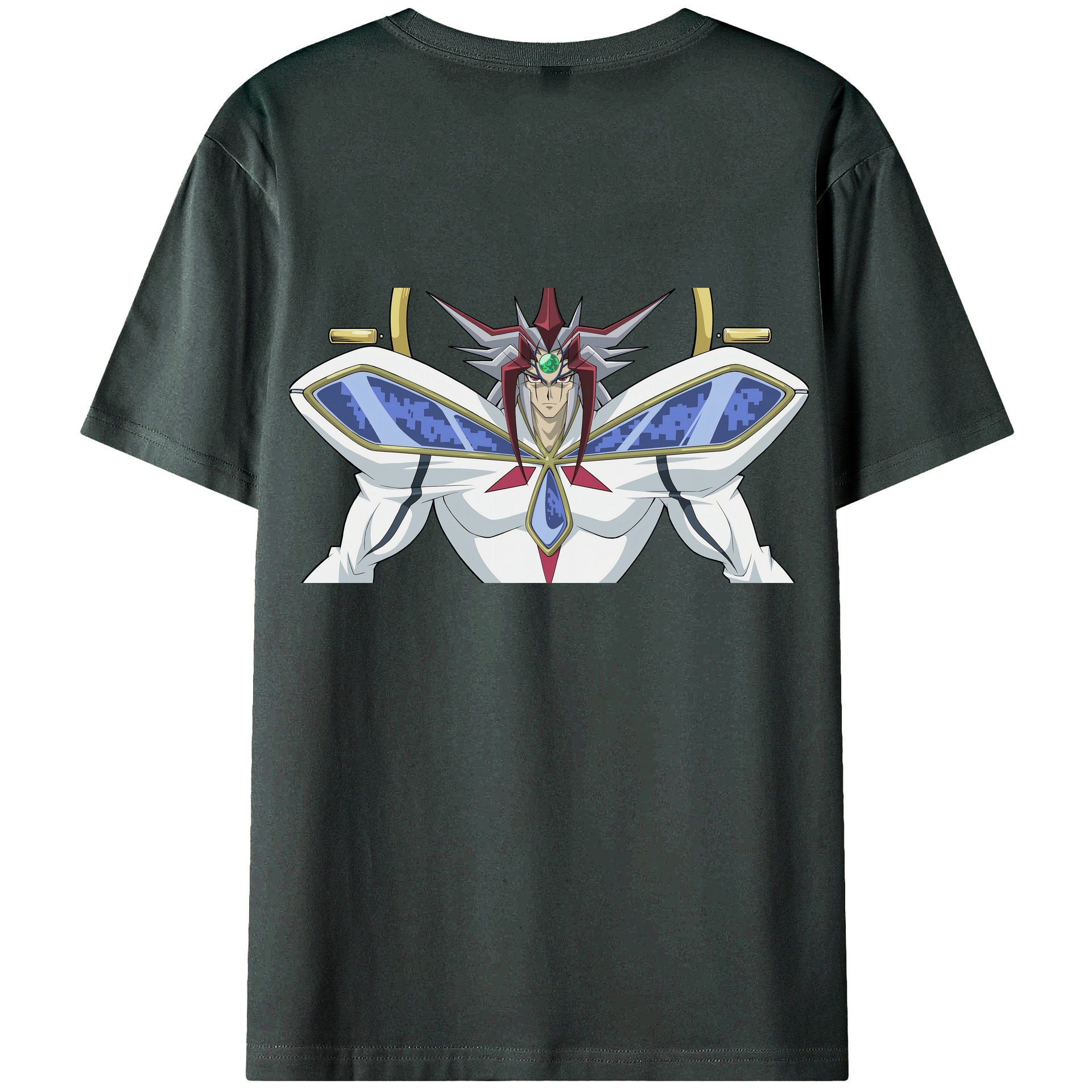 （画像用） 遊☆戯☆王 Yu-Gi-Oh! 綿100％ メンズ半袖Tシャツ（バックプリント） 通気性